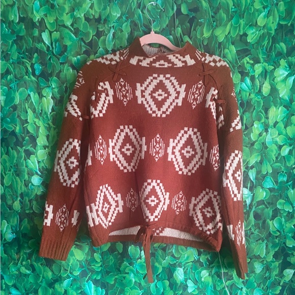 No Boundaries Sweaters - No Boundaries - Aztec Mock Neck Sweater NWT